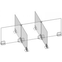 Clear Acrylic Cross Partition Set (1200 x 1800mm)
