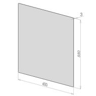 3mm Acrylic Board (W600 x H550mm/Without Base)