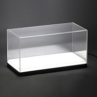 訂造: 透明亞加力展示箱/模型盒 (LED 燈發光底座)